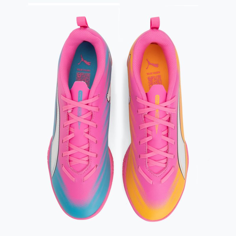 Kinder Fußballschuhe PUMA Ultra 6 Play TT Jr poison pink/puma white/sun stream/bright aqua/puma black 5