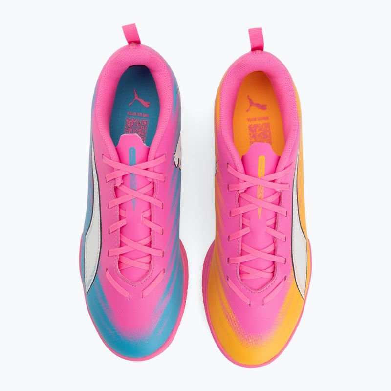 Kinder Fußballschuhe PUMA Ultra 6 Play It Jr poison pink/puma wht/sun stream/bright aqua/puma blk 5