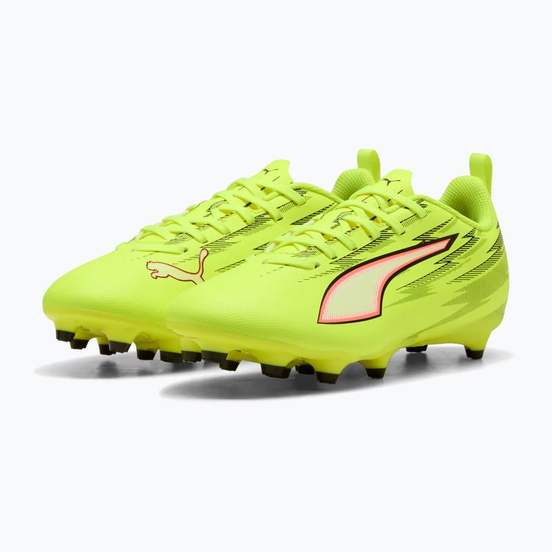 Kinder-Fußballschuhe PUMA Ultra 6 Play FG/AG Jr Yellow Alert/Puma Black/Glowing Red/Lime Squeeze 9
