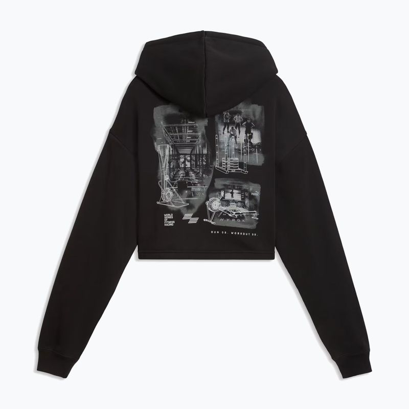 Damen Trainingspullover PUMA x HYROX Heavyweight Hoodie schwarz 2