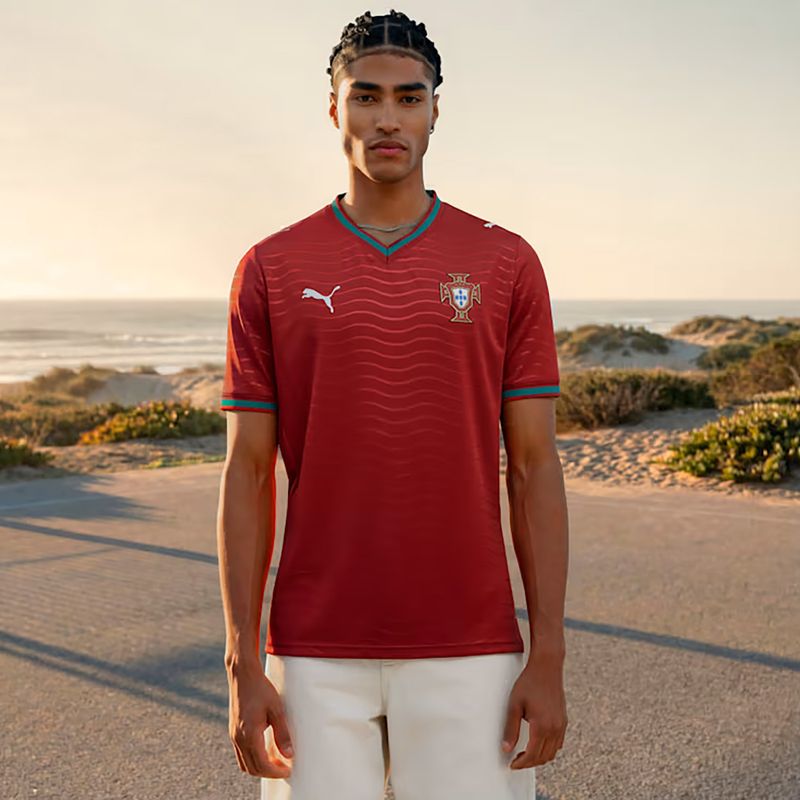 Herren-Fußballtrikot PUMA FPF Portugal Home Jersey Replica Club rot/grün 8