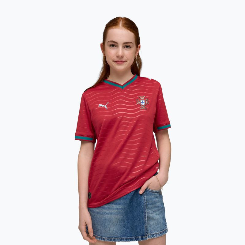 Kinder-Fußballtrikot PUMA FPF Portugal Home Jersey Replica Club Jr rot/grün 3