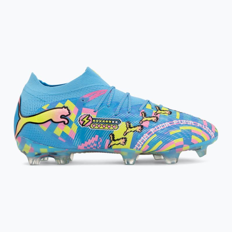 Fußballschuhe PUMA Future 9 Ultimate Advanced Level FG puma white/blue glimmer/pink glimmer/yellow alert 2