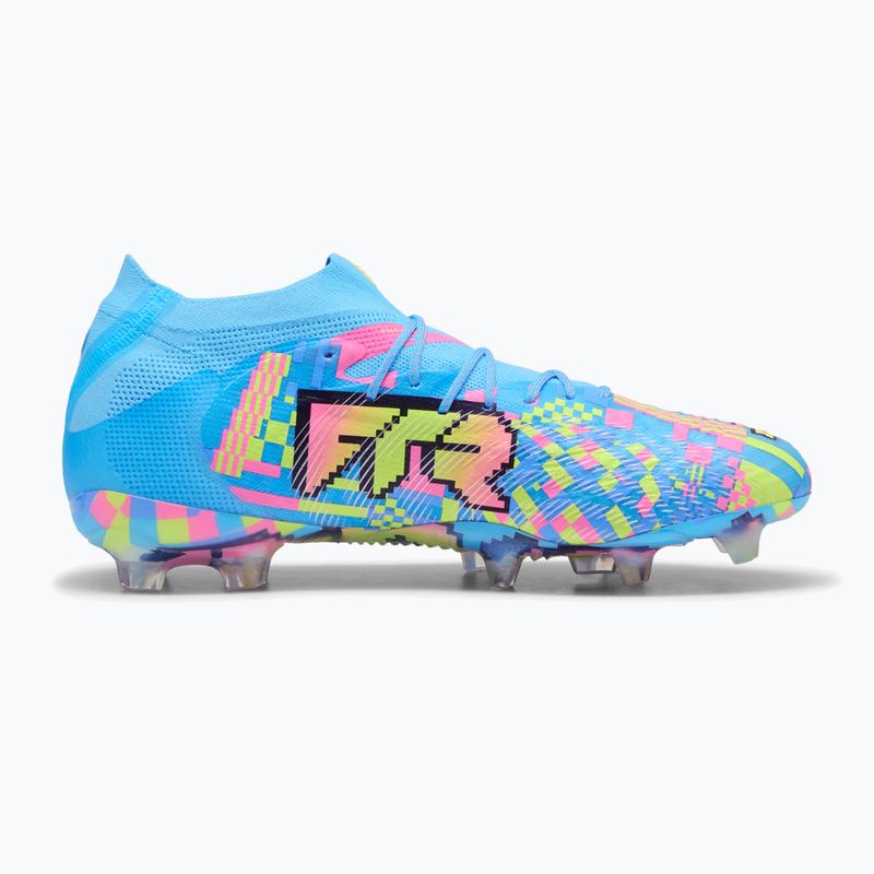 Fußballschuhe PUMA Future 9 Ultimate Advanced Level FG puma white/blue glimmer/pink glimmer/yellow alert 2