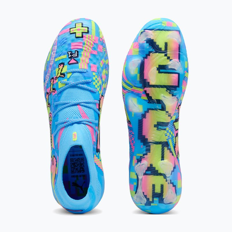 Fußballschuhe PUMA Future 9 Ultimate Advanced Level FG puma white/blue glimmer/pink glimmer/yellow alert 5