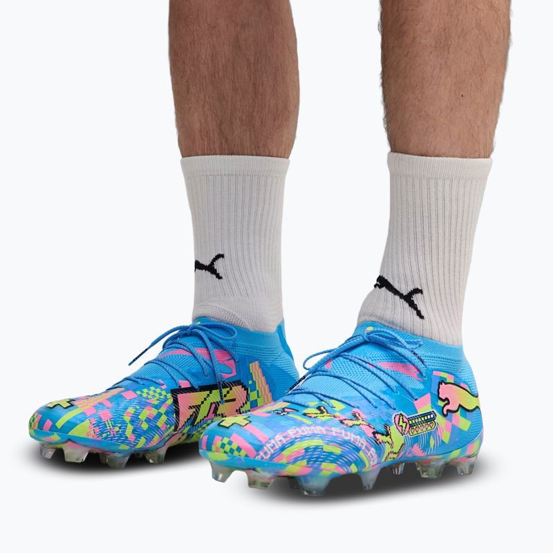 Fußballschuhe PUMA Future 9 Ultimate Advanced Level FG puma white/blue glimmer/pink glimmer/yellow alert 7
