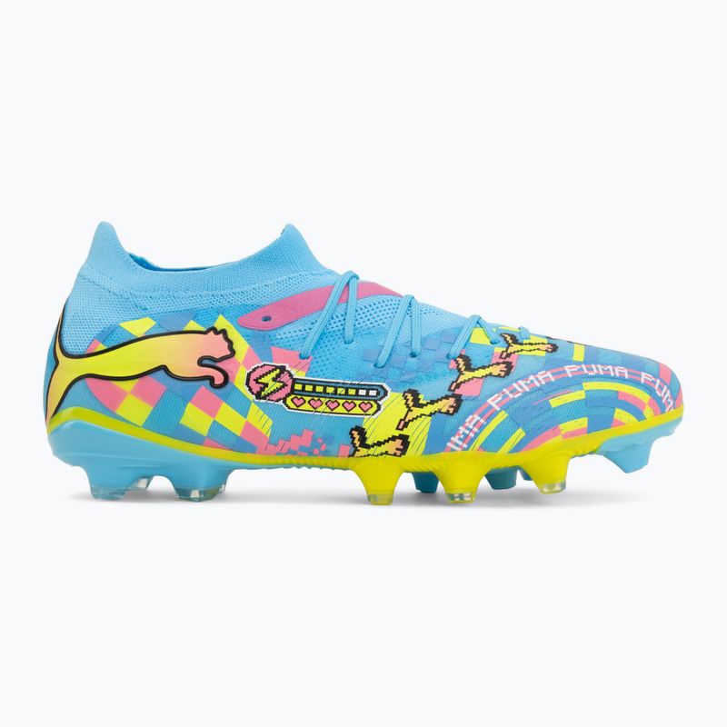 Fußballschuhe PUMA Future 9 Match Advanced Level FG/AG puma white/blue glimmer/pink glimmer/yellow alert 2