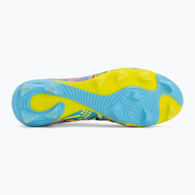 Fußballschuhe PUMA Future 9 Match Advanced Level FG/AG puma white/blue glimmer/pink glimmer/yellow alert 4