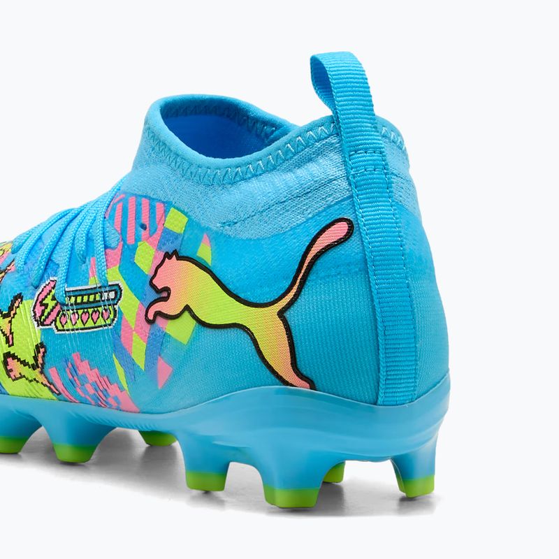 Kinder-Fußballschuhe PUMA Future 9 Match Advanced Level FG/AG Jr puma white/blue glimmer/pink glimmer/yellow alert 6