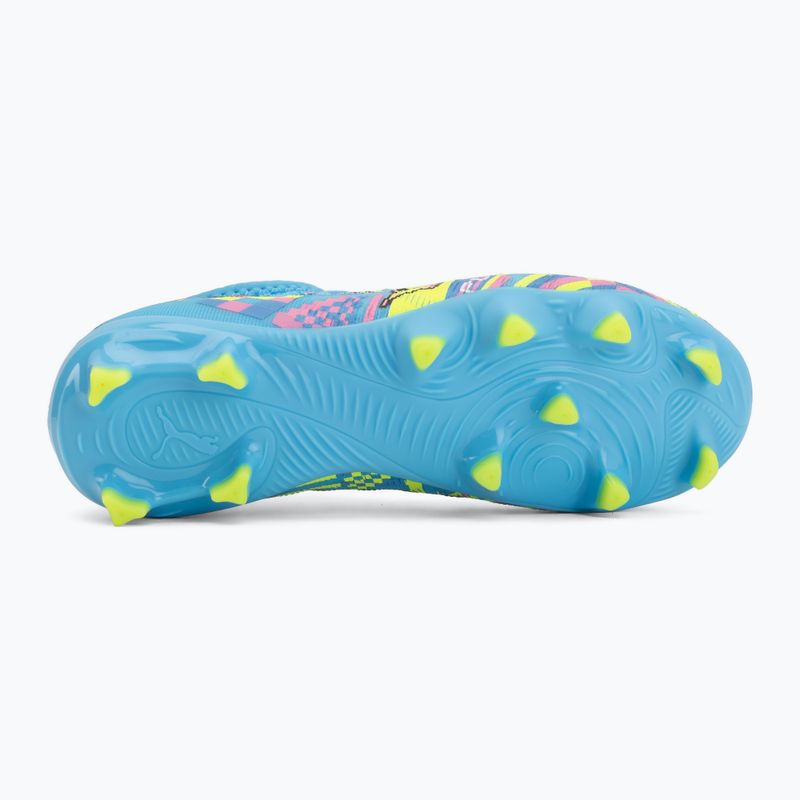 Kinder-Fußballschuhe PUMA Future 9 Match Advanced Level FG/AG Jr puma white/blue glimmer/pink glimmer/yellow alert 4