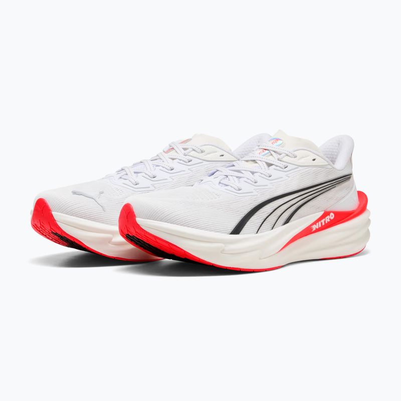 Herren-Laufschuhe PUMA Deviate Nitro 4 puma white/ultra red 3