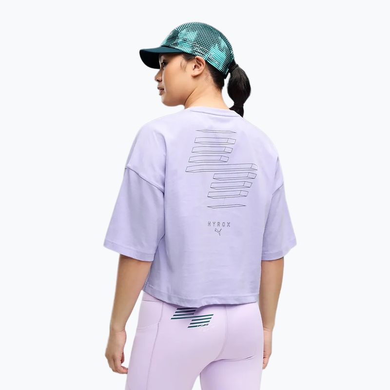 Damen Trainingsshirt PUMA x HYROX Cropped Lifestyle hellviolett 3