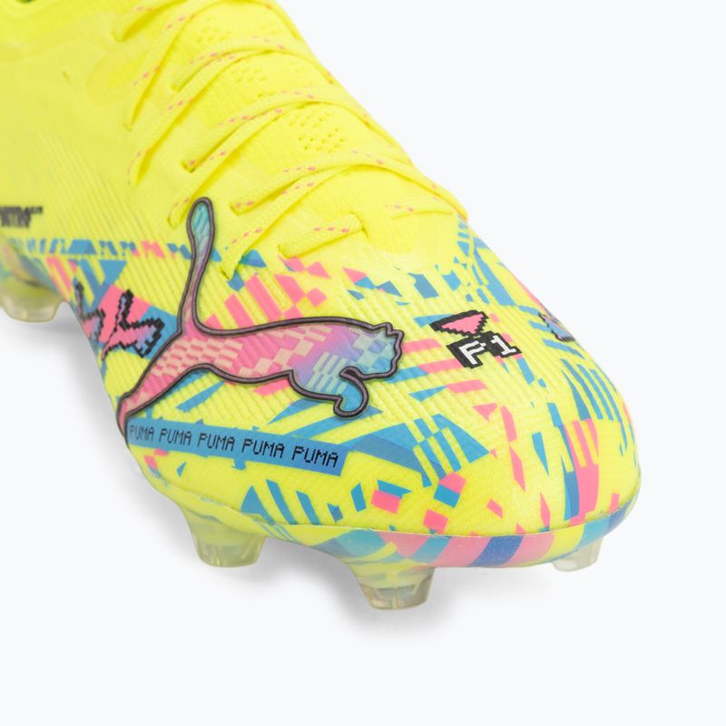 Fußballschuhe PUMA Ultra Nitro 7 Ultimate Advanced Level FG puma white/blue glimmer/pink glimmer/yellow alert 7