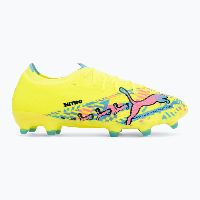 Fußballschuhe PUMA Ultra Nitro 7 Match Advanced Level FG/AG puma white/blue glimmer/pink glimmer/yellow alert 2