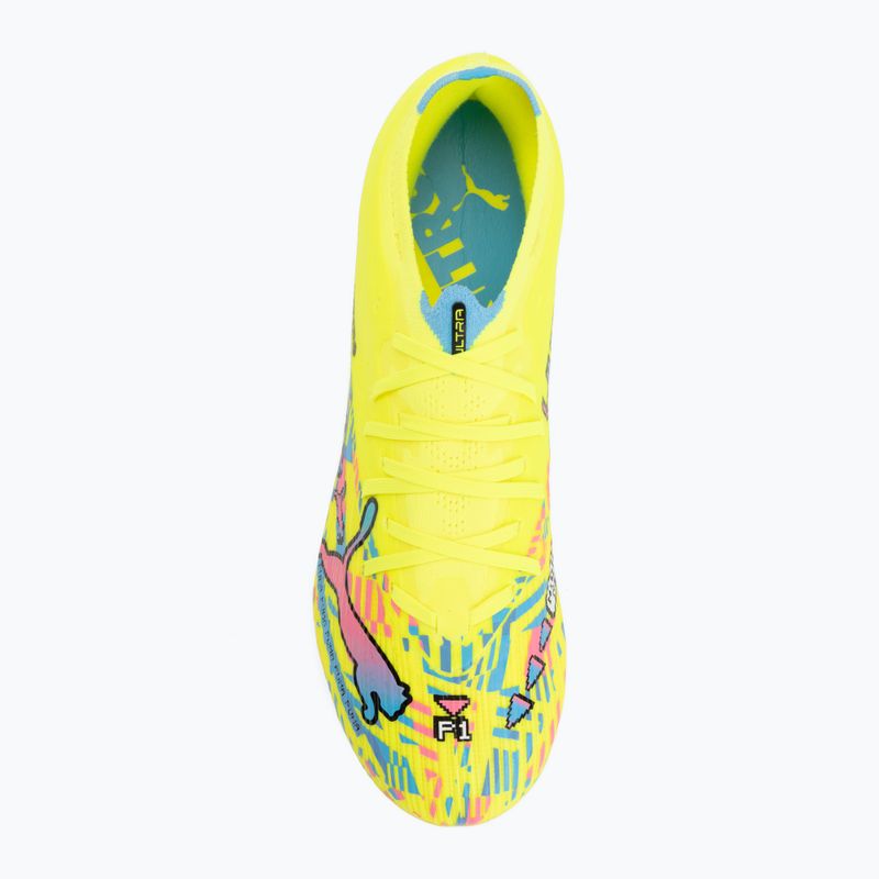 Fußballschuhe PUMA Ultra Nitro 7 Match Advanced Level FG/AG puma white/blue glimmer/pink glimmer/yellow alert 5