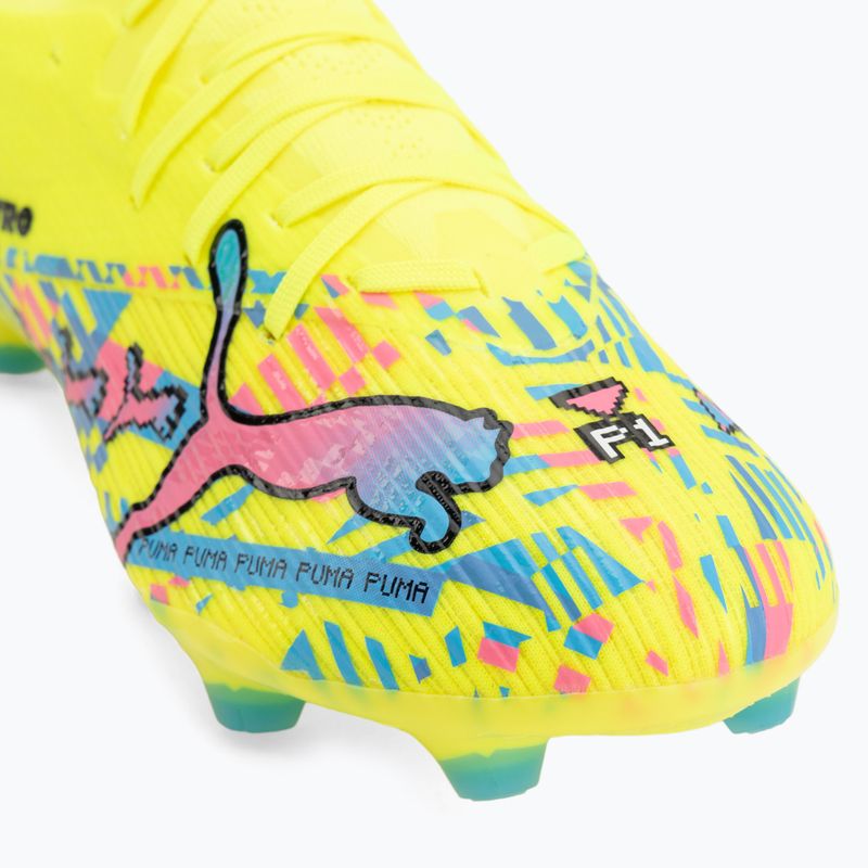 Fußballschuhe PUMA Ultra Nitro 7 Match Advanced Level FG/AG puma white/blue glimmer/pink glimmer/yellow alert 7