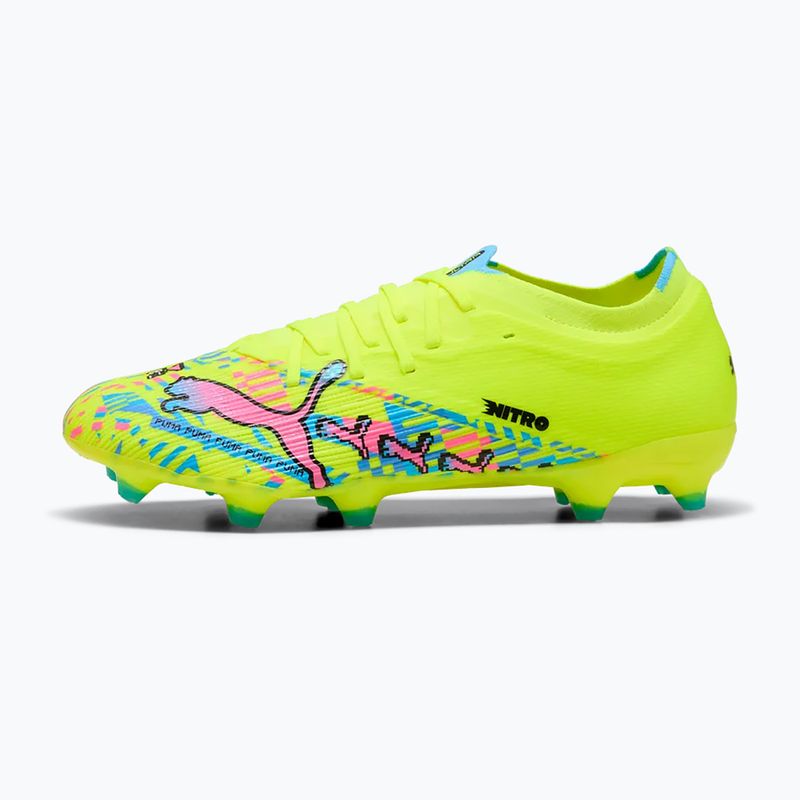 Fußballschuhe PUMA Ultra Nitro 7 Match Advanced Level FG/AG puma white/blue glimmer/pink glimmer/yellow alert