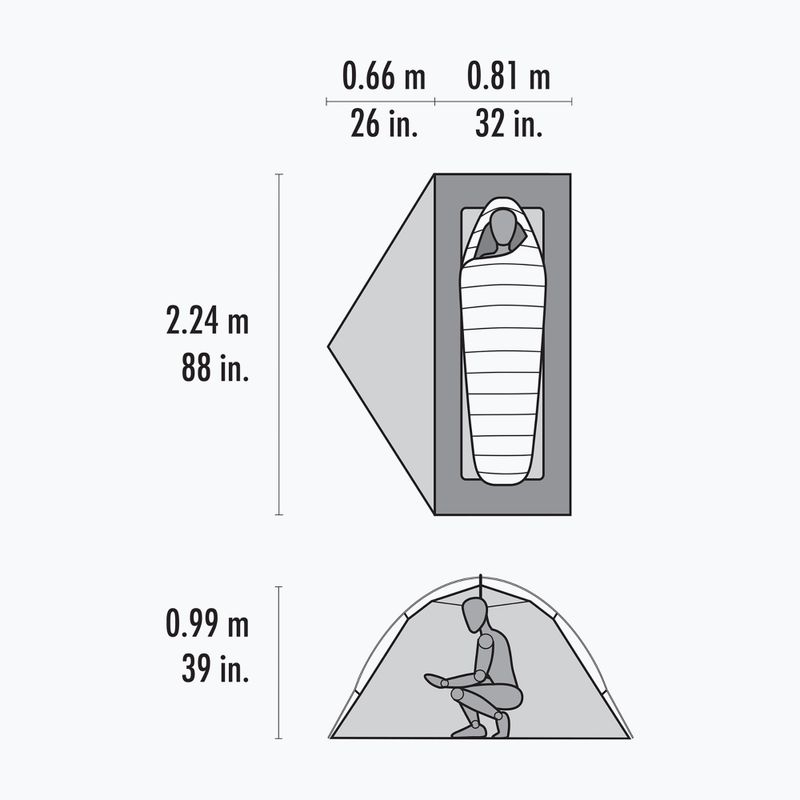 1‑Personen-Trekkingzelt MSR Hubba Hubba HD 1P Tent green 2