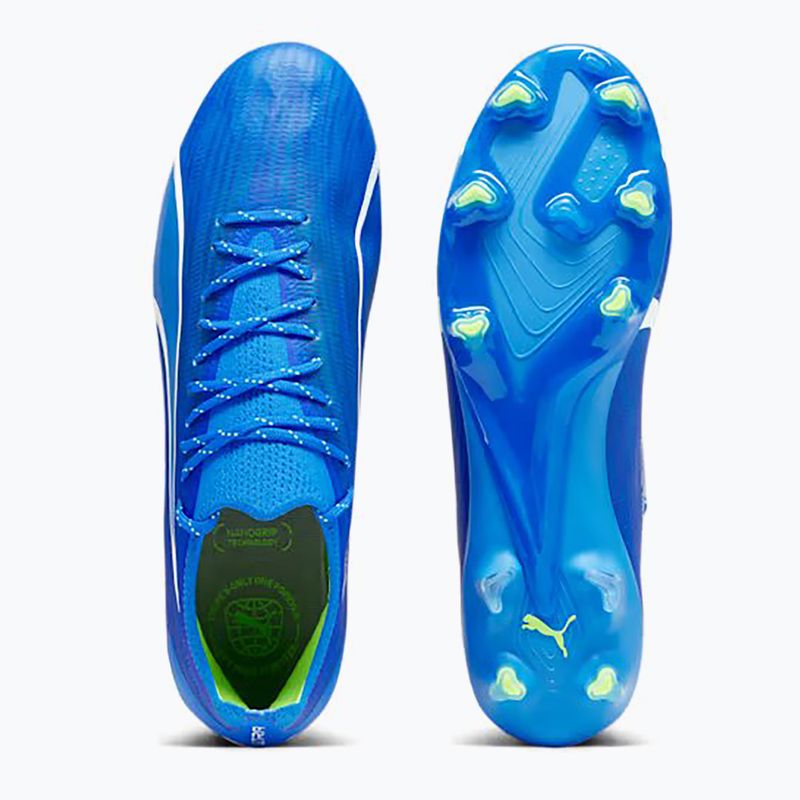 PUMA Ultra Ultimate FG/AG Herren Fußballschuhe Ultra Blau/Puma Weiß/Pro Grün 9