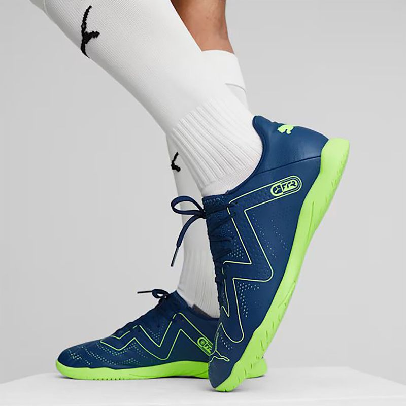PUMA Future Play It Herren Fußballschuhe persisch blau/pro grün