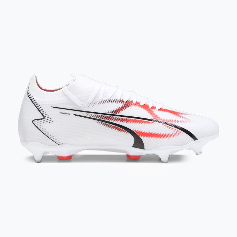 Herren PUMA Ultra Match MXSG Fußballschuhe puma weiß/puma schwarz/feuerorchidee 12