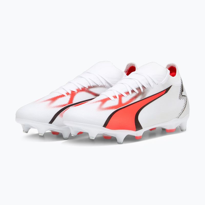 Herren PUMA Ultra Match MXSG Fußballschuhe puma weiß/puma schwarz/feuerorchidee 13