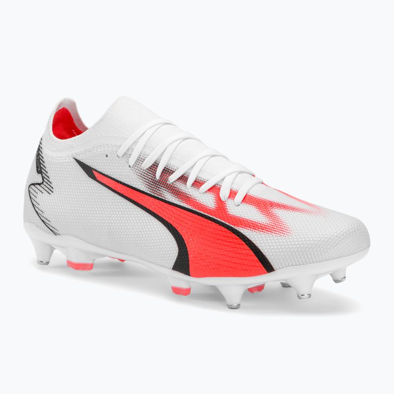 Herren PUMA Ultra Match MXSG Fußballschuhe puma weiß/puma schwarz/feuerorchidee