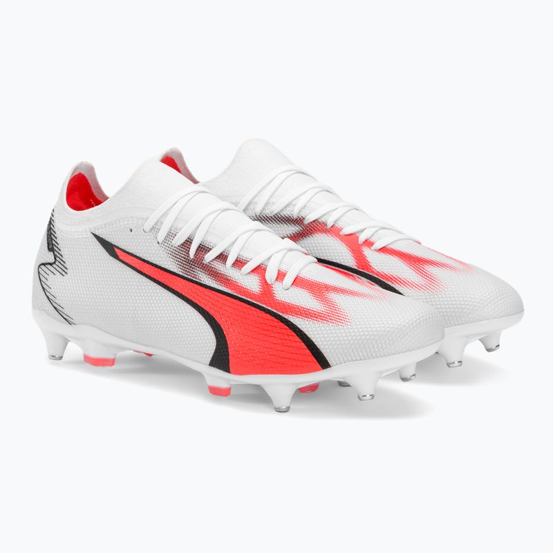 Herren PUMA Ultra Match MXSG Fußballschuhe puma weiß/puma schwarz/feuerorchidee 4