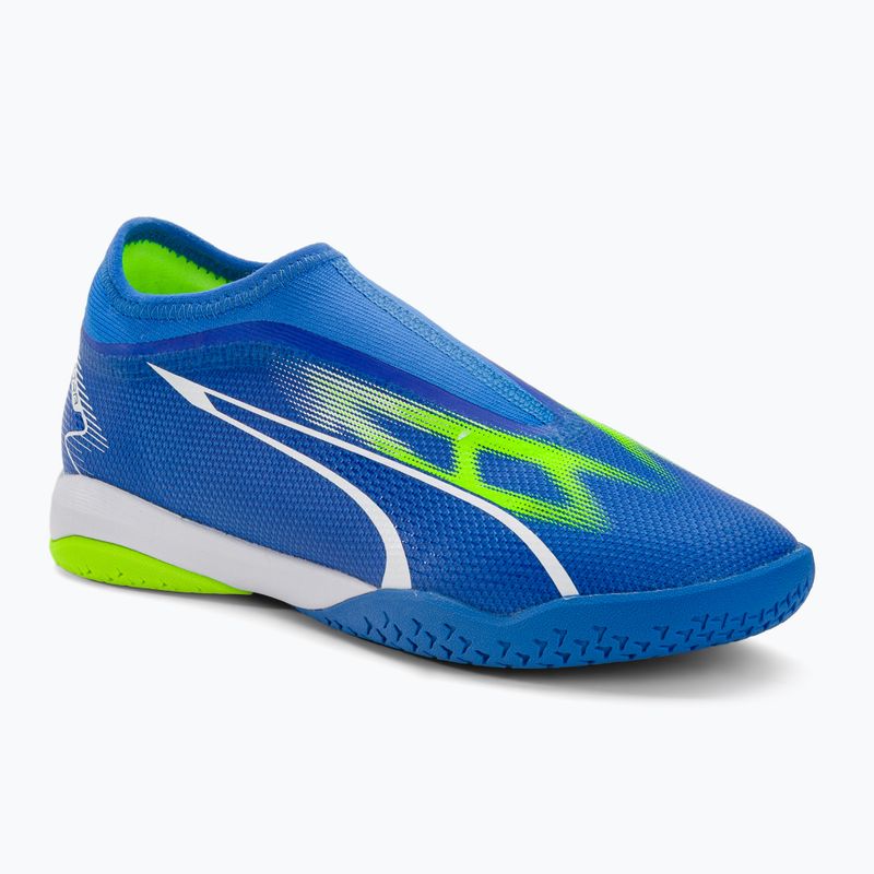 PUMA Ultra Match LL IT + Mid Jr Kinder Fußballschuhe ultra blau/puma weiß/pro grün