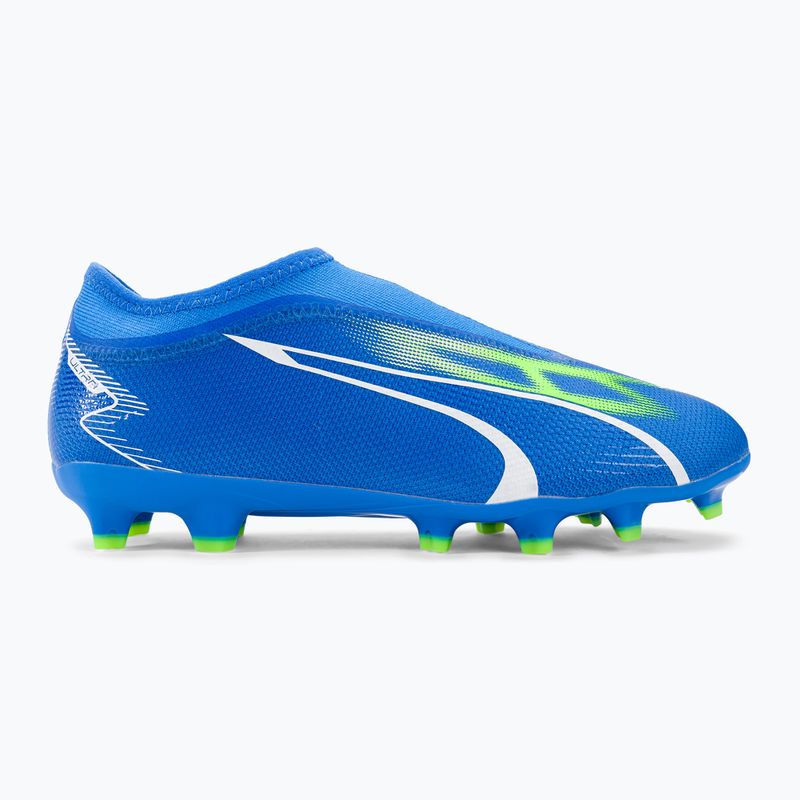 PUMA Ultra Match Ll FG/AG Jr Kinder Fußballschuhe ultra blau/puma weiß/pro grün 2