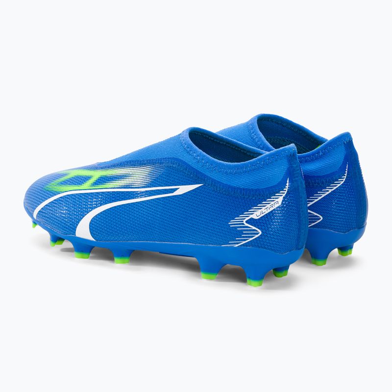 PUMA Ultra Match Ll FG/AG Jr Kinder Fußballschuhe ultra blau/puma weiß/pro grün 3