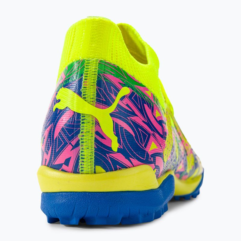 PUMA Future Match Energy TT + Mid Jr Kinder Fußballschuhe Ultra Blau/Gelb Alert/Leuchtend Pink 9