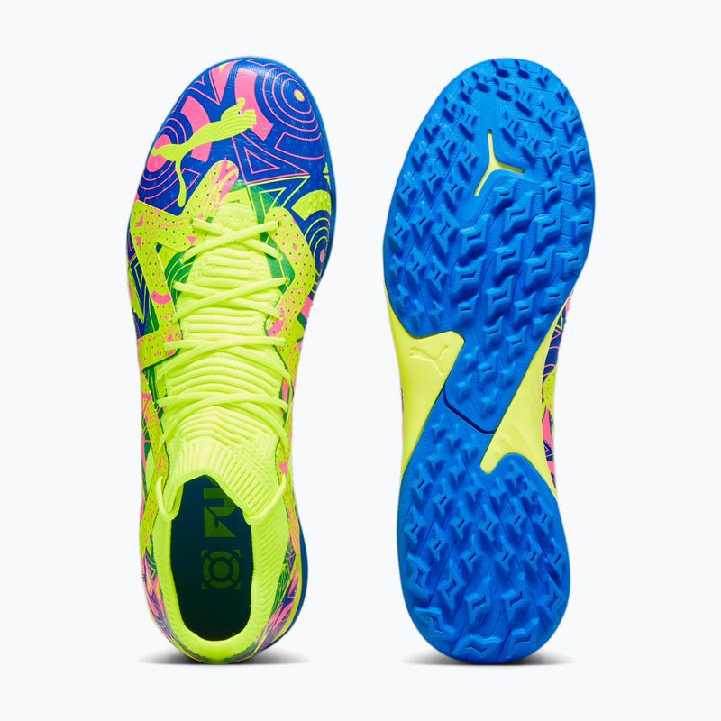 PUMA Future Match Energy TT Herren Fußballschuhe Ultra Blau/Gelb Alert/Leuchtend Pink 15