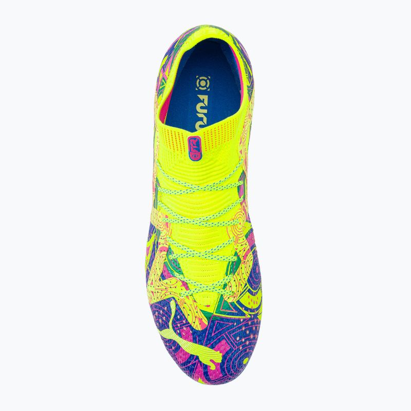 PUMA Future Ultimate Energy FG/AG Herren Fußballschuhe Ultra Blau/Gelb Alert/Leuchtend Pink 6