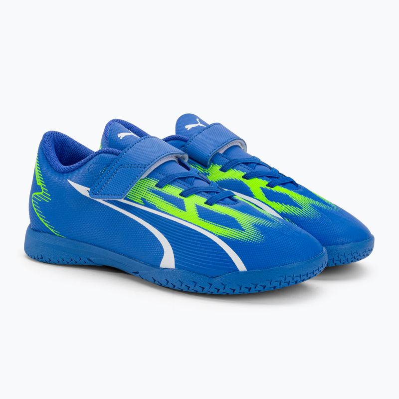 PUMA Ultra Play IT V Jr Kinder Fußballschuhe ultra blau/puma weiß/pro grün 4