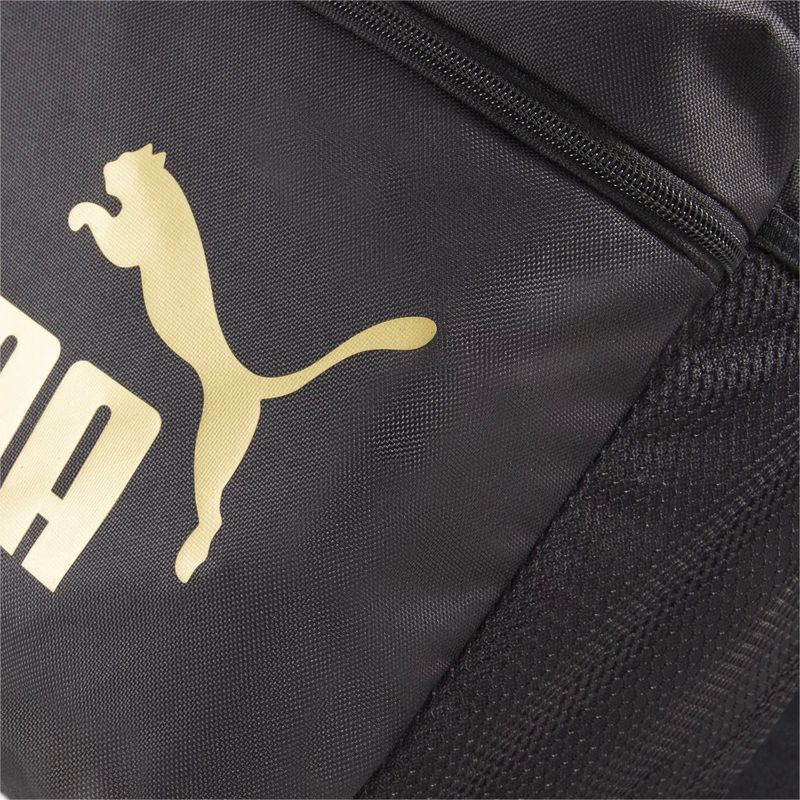 PUMA Phase 22 l Rucksack puma schwarz/goldenes Logo 3