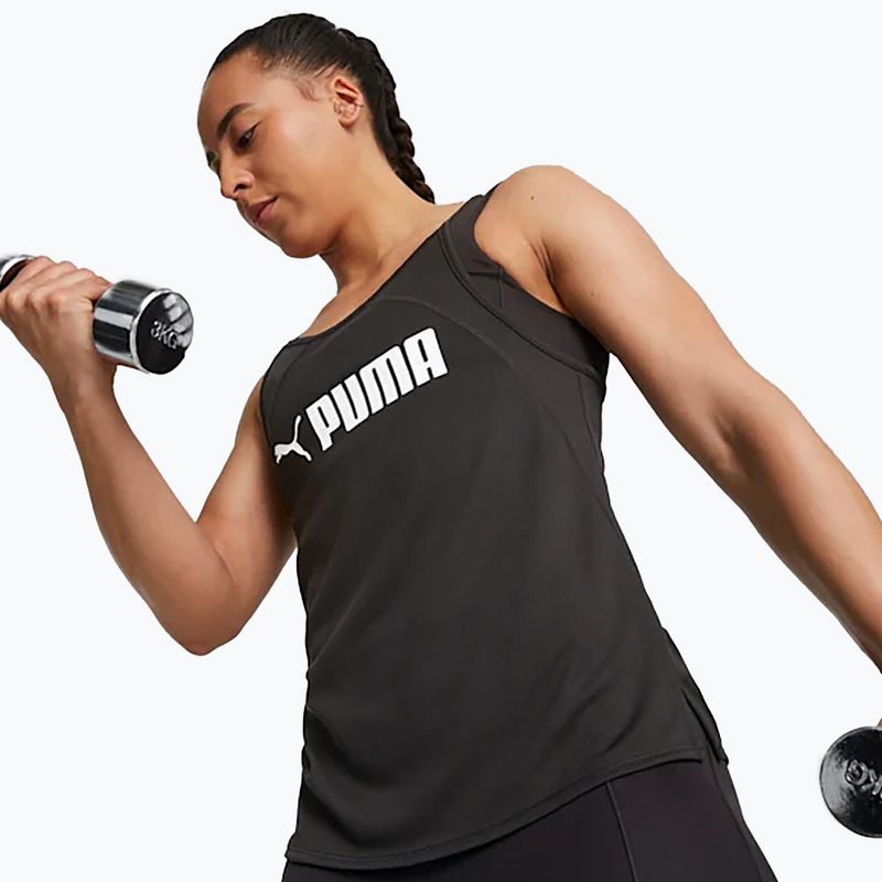 Damen Trainingsshirt PUMA Fit Fashion Ultrabreathe Allover Tank puma schwarz/puma weiß 3