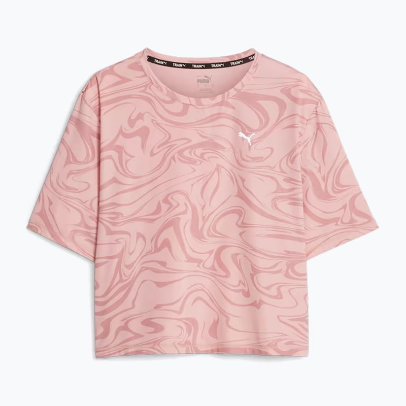 Damen Training T-Shirt PUMA Train Favorite Aop Crop Zukunft rosa