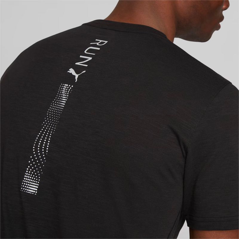 Herren Lauf-T-Shirt PUMA Graphic Tee Puma Fit puma schwarz/q3 Grafik
