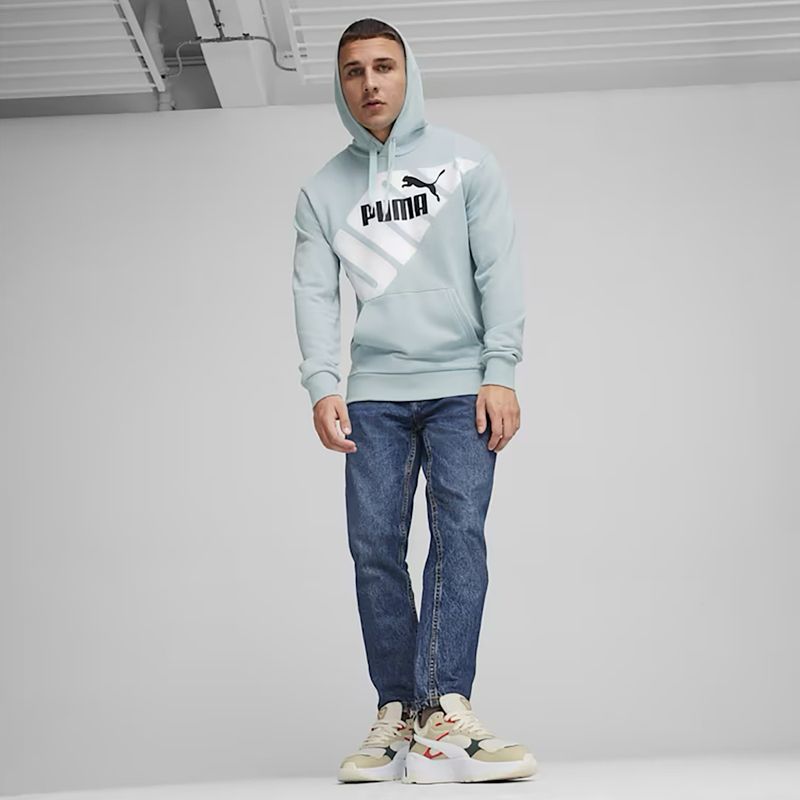 Herren PUMA Power Graphic Hoodie TR türkis surf 4