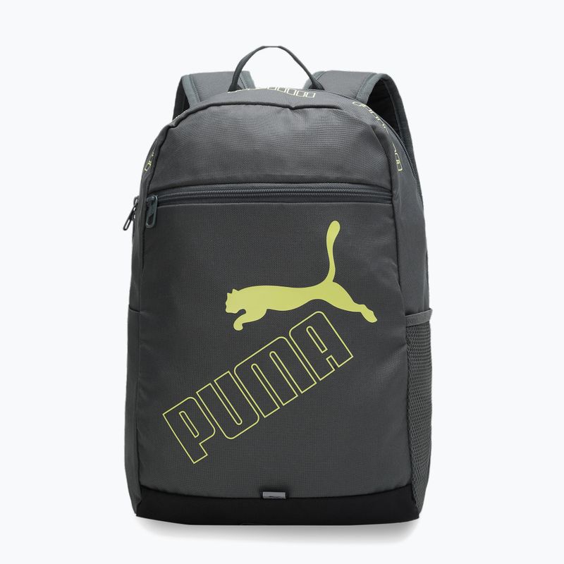 PUMA Phase II 21 l mineralgrau/limettenfarbener Rucksack