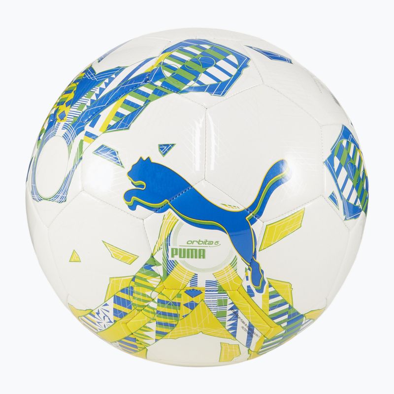 PUMA Orbita 6 FanwearCapsule MS Fußball puma weiß/pele gelb/puma grün Größe 4