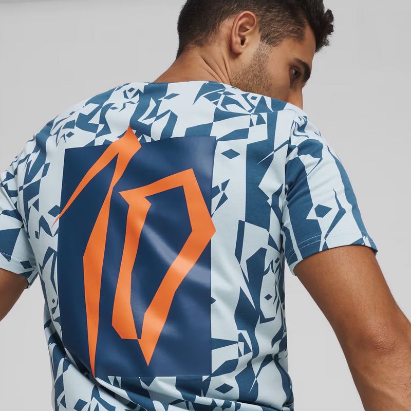 Herren PUMA Neymar Jr Kreativität Logo Fußball Tee Ozean tropisch/türkis surfen 4