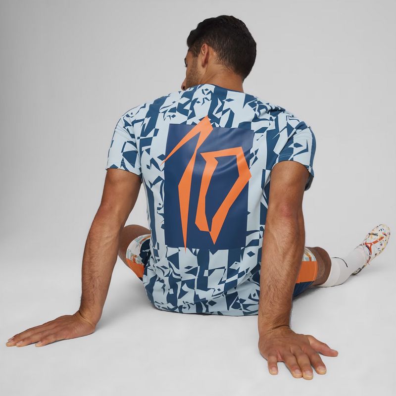 Herren PUMA Neymar Jr Kreativität Logo Fußball Tee Ozean tropisch/türkis surfen 6