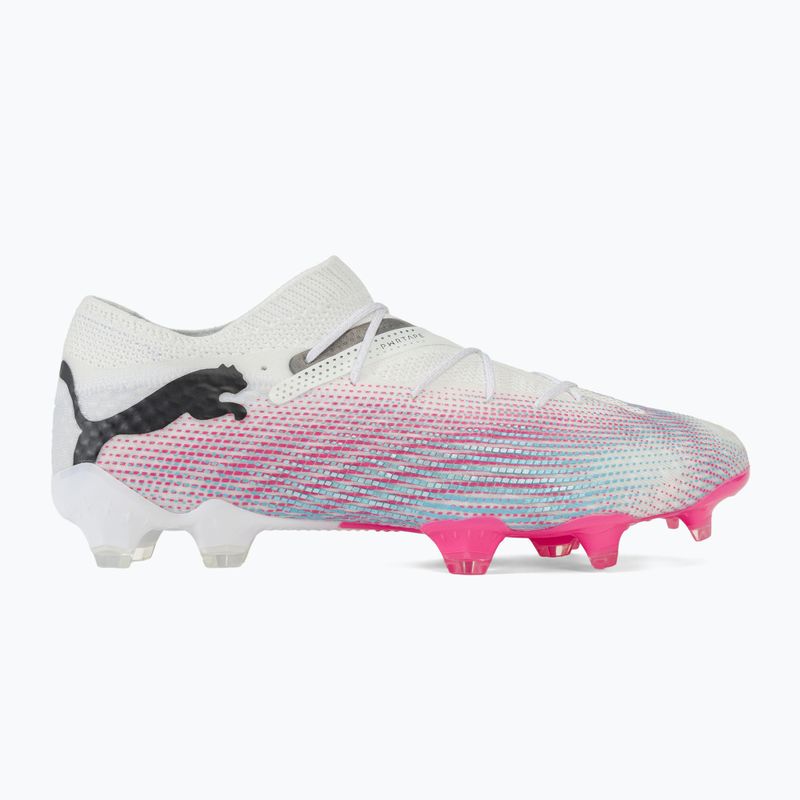 PUMA Future 7 Ultimate Low FG/AG weiß/schwarz/Giftrosa/helles Aqua/Silbernebel Fußballschuhe 2