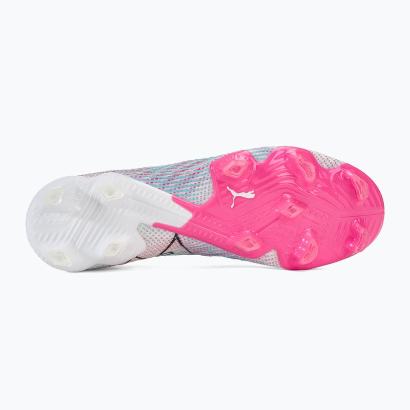 PUMA Future 7 Ultimate Low FG/AG weiß/schwarz/Giftrosa/helles Aqua/Silbernebel Fußballschuhe 4