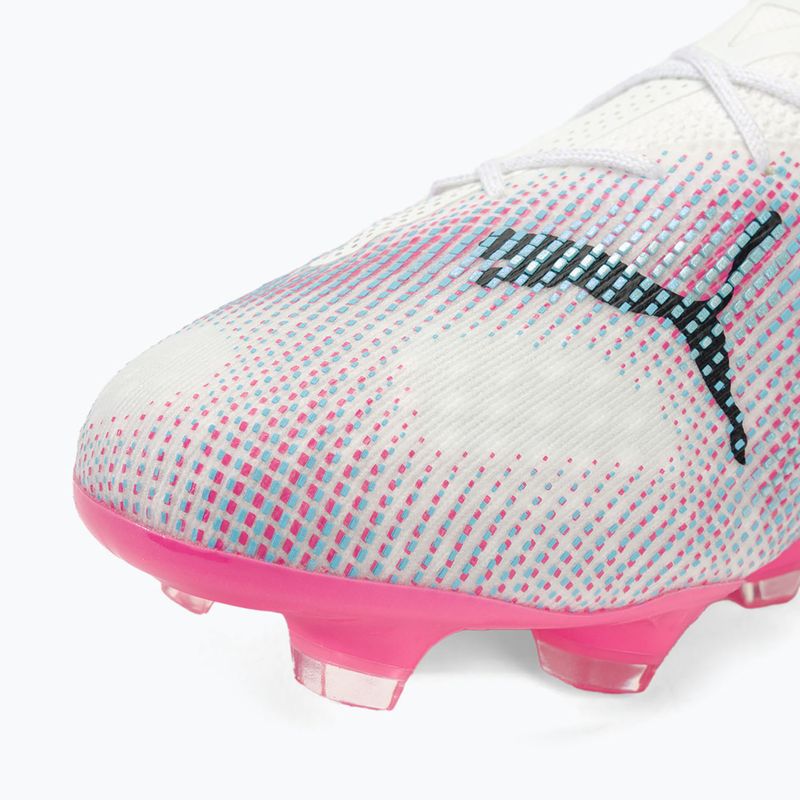 PUMA Future 7 Ultimate Low FG/AG weiß/schwarz/Giftrosa/helles Aqua/Silbernebel Fußballschuhe 7