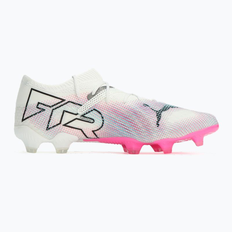 PUMA Future 7 Ultimate Low FG/AG weiß/schwarz/Giftrosa/helles Aqua/Silbernebel Fußballschuhe 9