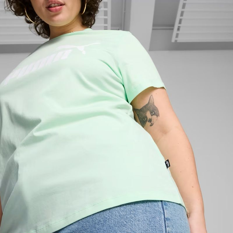 PUMA ESS Logo Tee für Damen, mintgrün 5