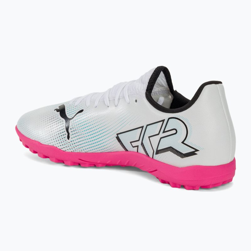 PUMA Future 7 Play TT Fußballschuhe puma weiß/puma schwarz/poison pink 3